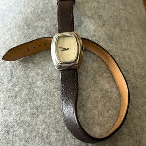 Classic Silpada Preloved wrap, wrist watch. Leather strap